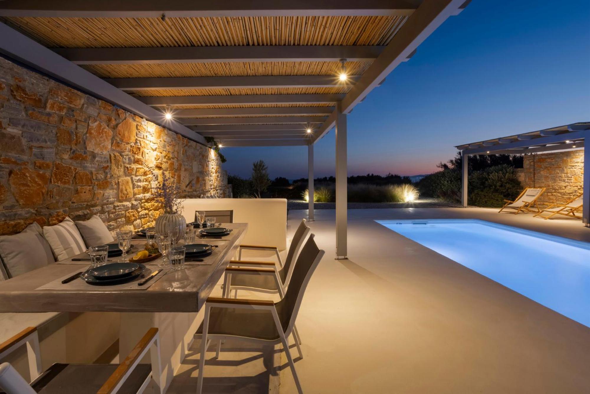 Villa Dione, Private Pool & Seaview By Naxos Dunes Kastrákion Dış mekan fotoğraf